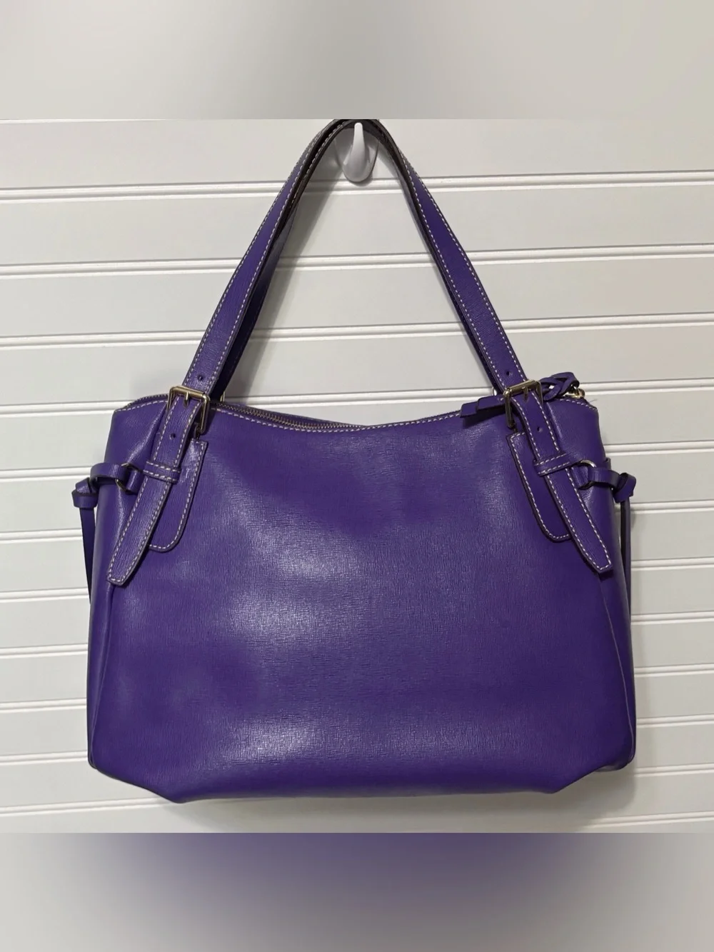 Dooney & Bourke Purple Leather Satchel